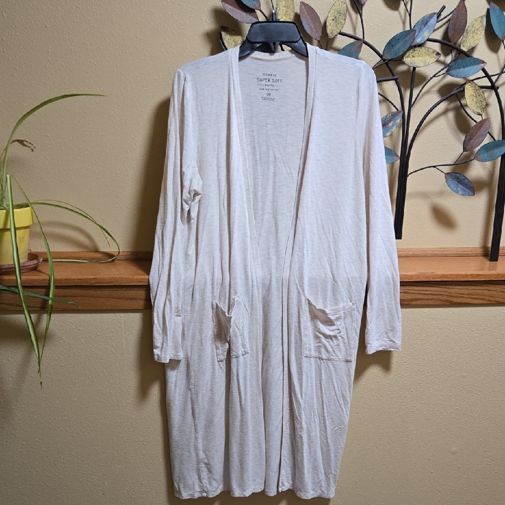 Torrid Super Soft Knit Cardigan in Light Beige With Pockets